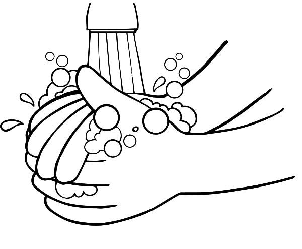 Washing hands coloring pages