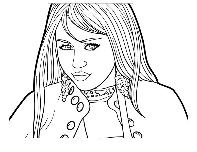 How to draw hannah montana coloring page