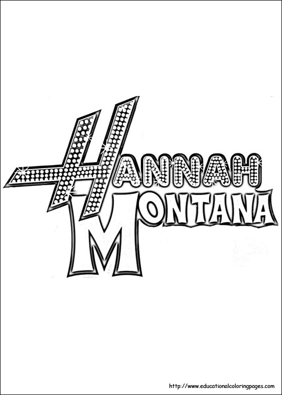 Hannah montana coloring pages