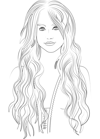 Hannah montana coloring page free printable coloring pages