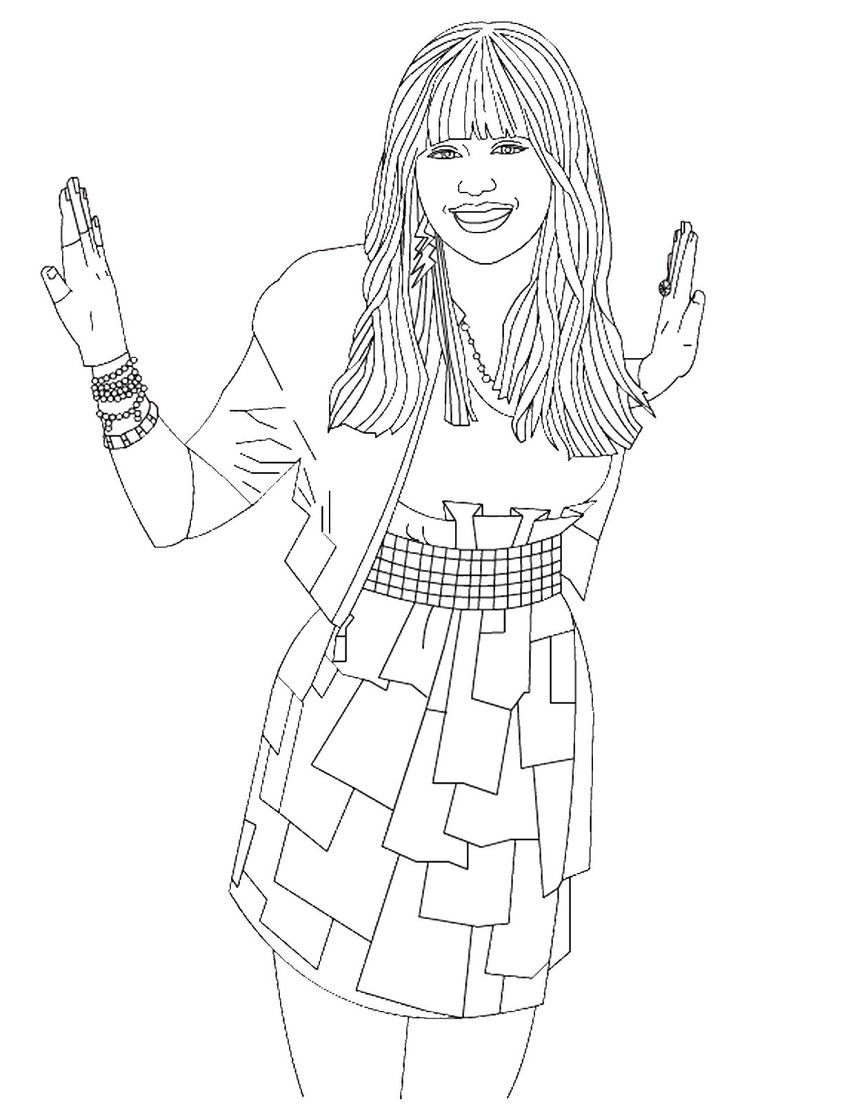 Printable hannah montana coloring pages