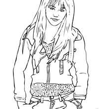 Miley cyrus hannah montana coloring pages