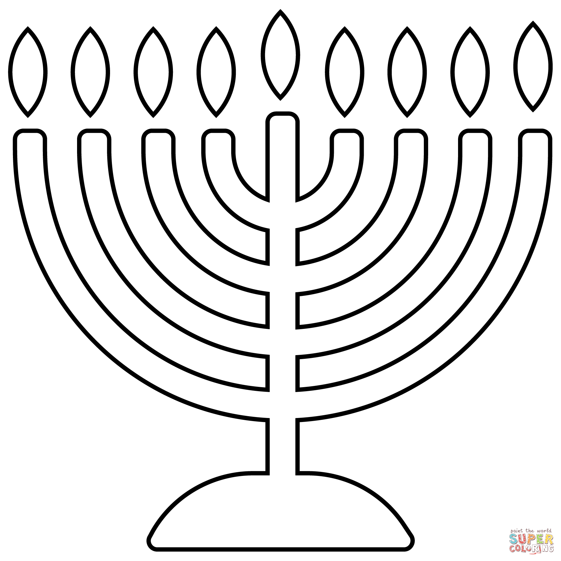 Menorah emoji coloring page free printable coloring pages