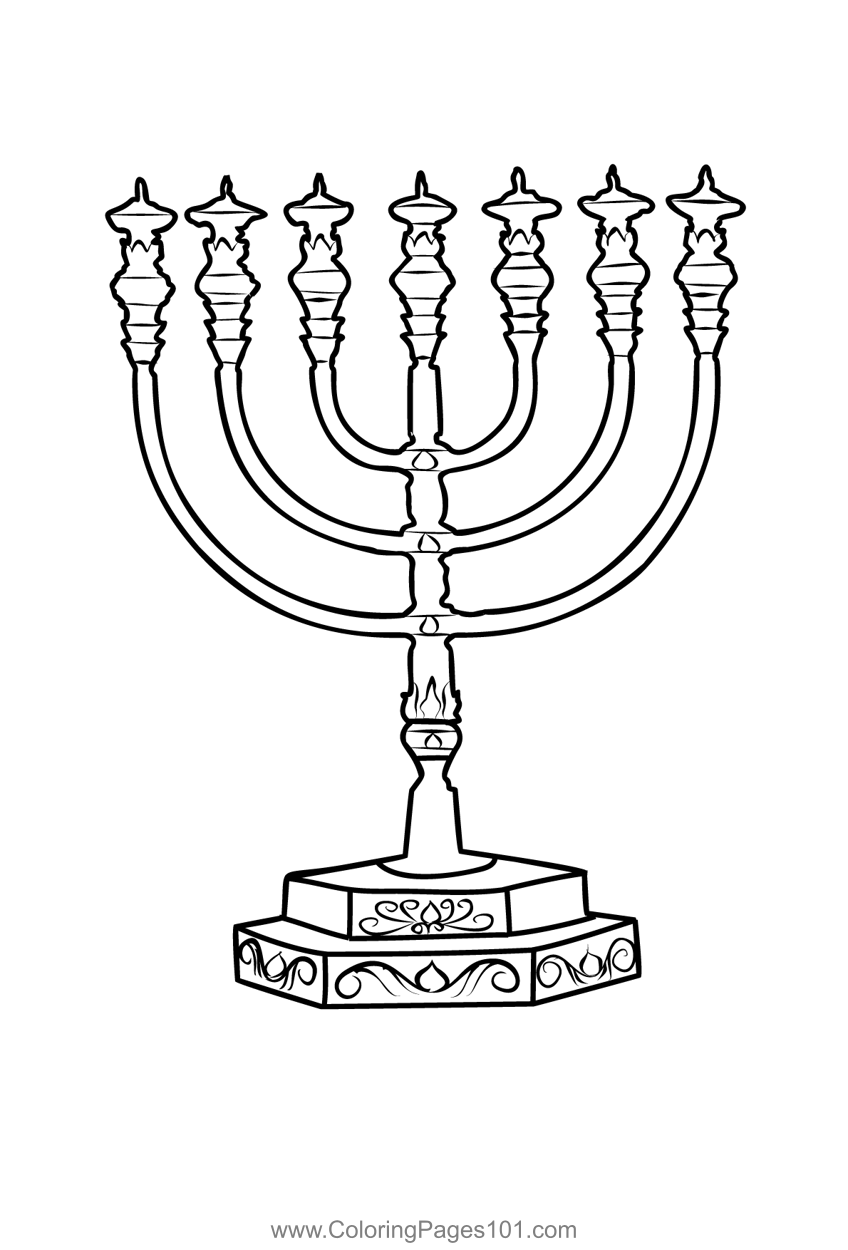 Menorah coloring page coloring pages printable coloring pages menorah