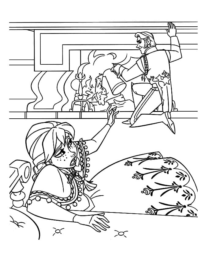 Anna and hans coloring page