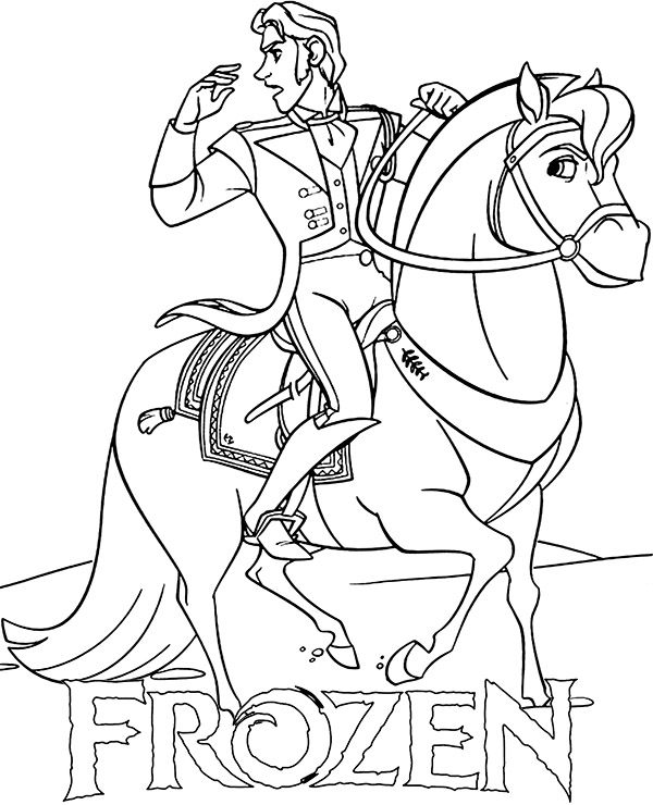 Hans frozen coloring page to print
