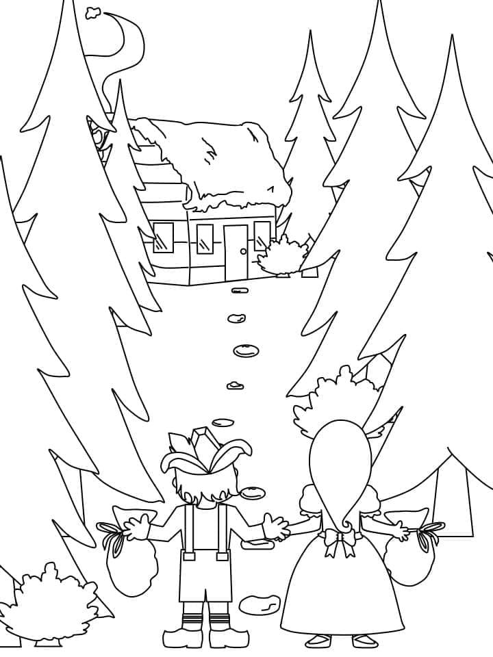 Print hansel and gretel coloring page