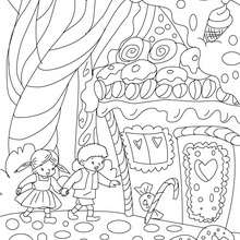 Hansel and gretel tale coloring pages