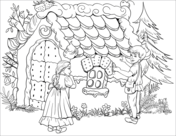 Hansel and gretel coloring book free coloring pages