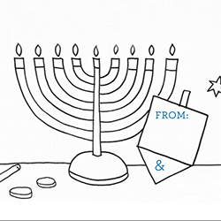 Printable hanukkah card pj library