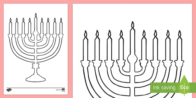 Hankah menorah louring page teacher made