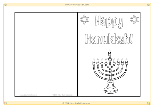 Hanukkah card templa