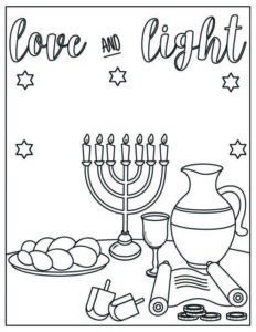 Free hanukkah coloring pages sheets