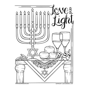 Hanukkah coloring page