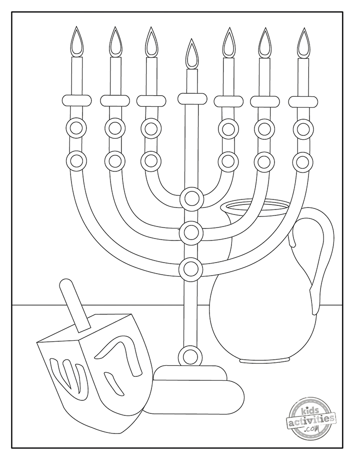 Free printable hanukkah coloring pages kids activities blog