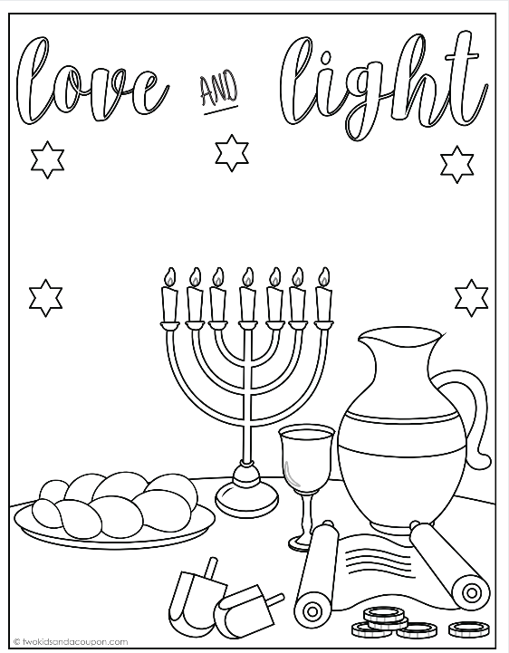 Free hanukkah coloring pages for kids printable for free download