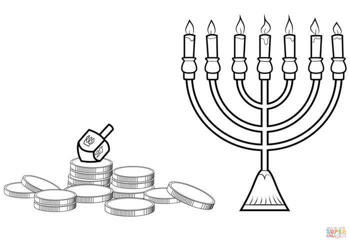 Hanukkah coloring pages printable pdf