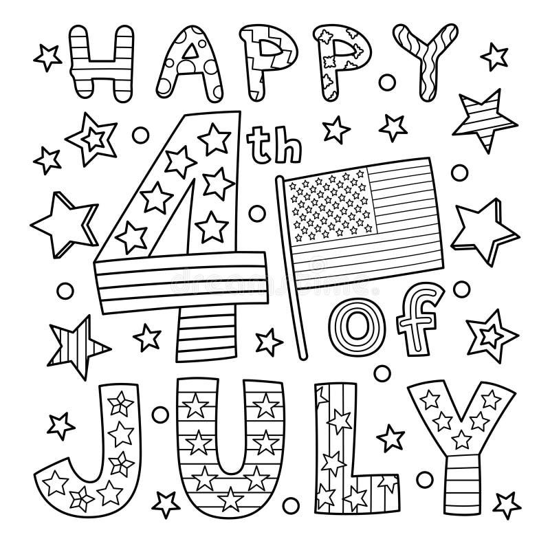 July coloring stock illustrations â july coloring stock illustrations vectors clipart