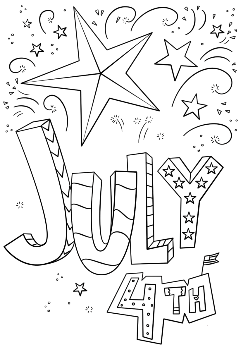 July coloring pages