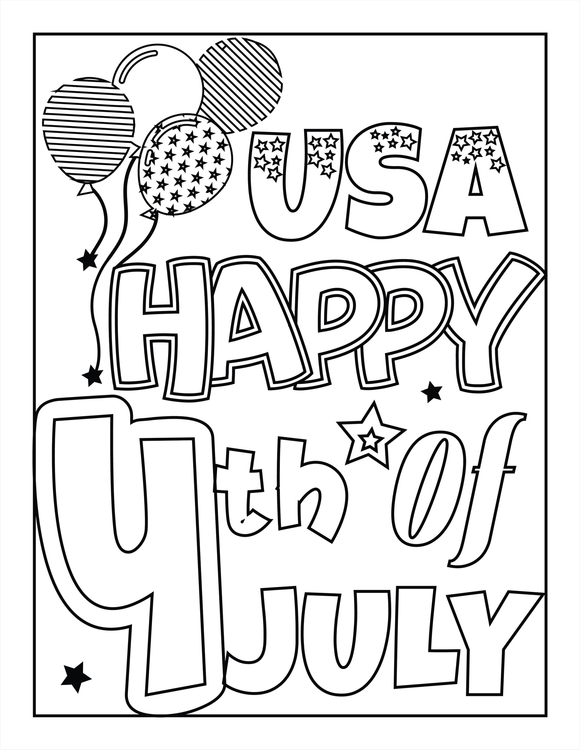 Free fourth of july coloring pages for kids