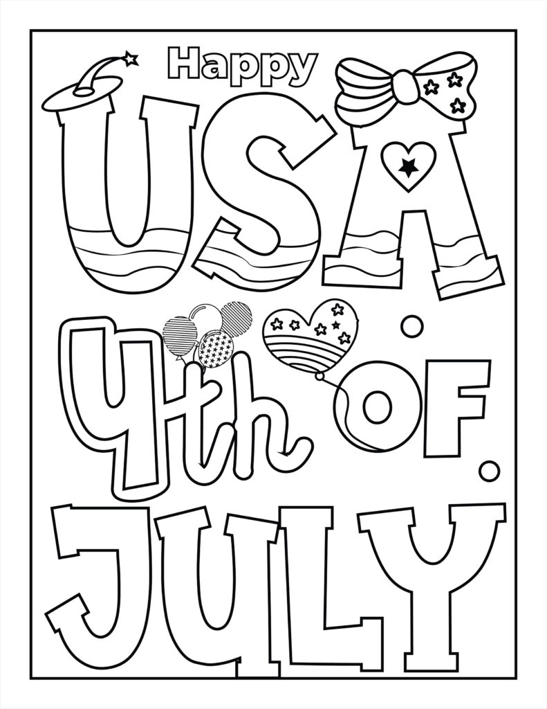 Free fourth of july coloring pages for kids