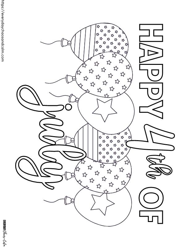 Free th of july coloring pages for kids