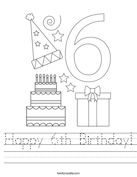 Happy th birthday worksheet