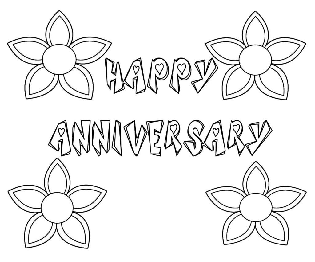 Happy anniversary coloring pages print happy anniversary birthday coloring pages coloring pages