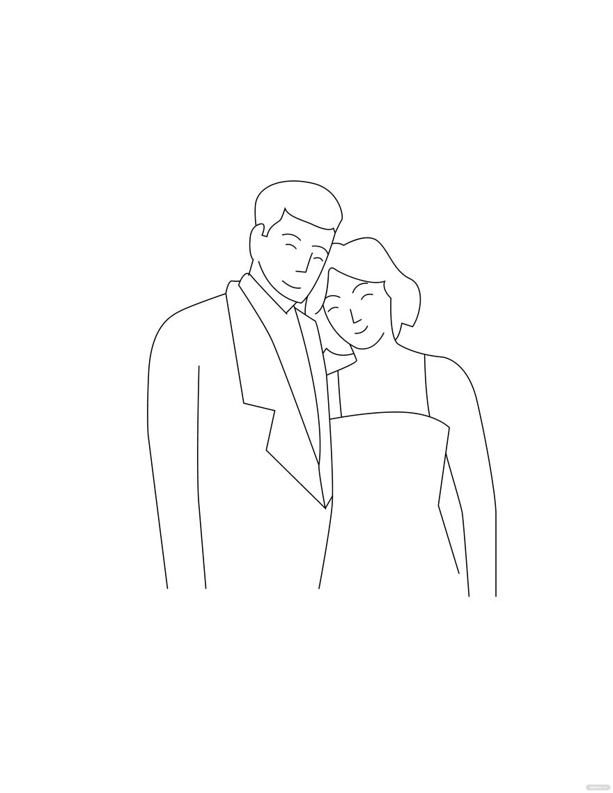 Free wedding anniversary coloring page