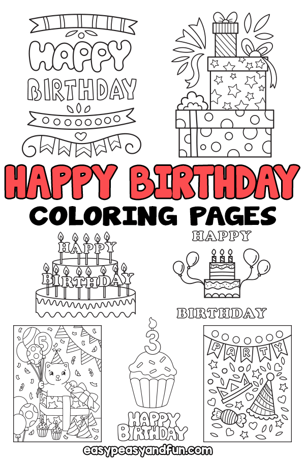 Happy birthday coloring pages â printable coloring pages