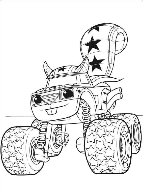 Printable blaze and the monster machines coloring pages pdf