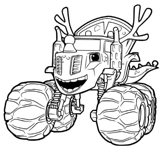 Printable blaze and the monster machines coloring pages pdf