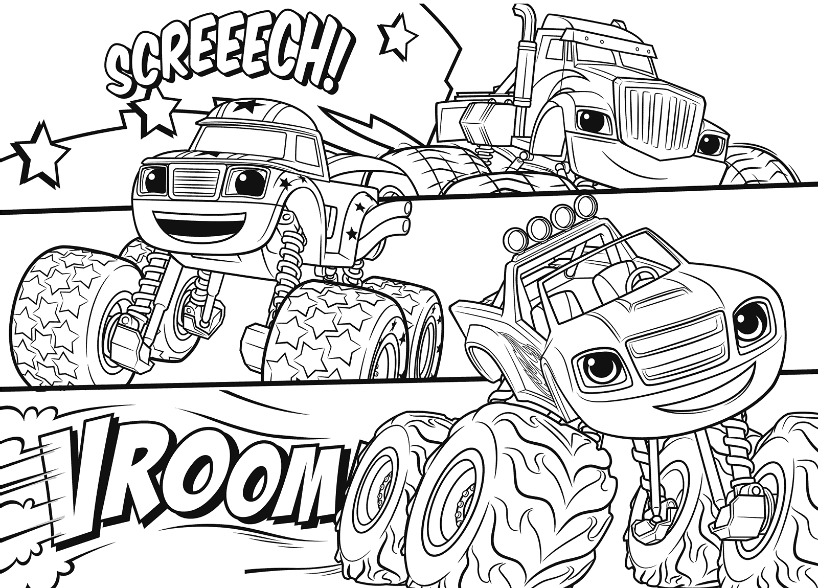 Blaze and the monster machines coloring pages