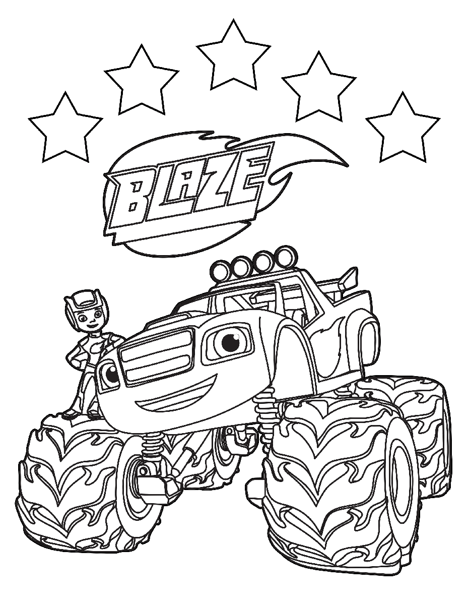 Blaze and the monster machines coloring pages