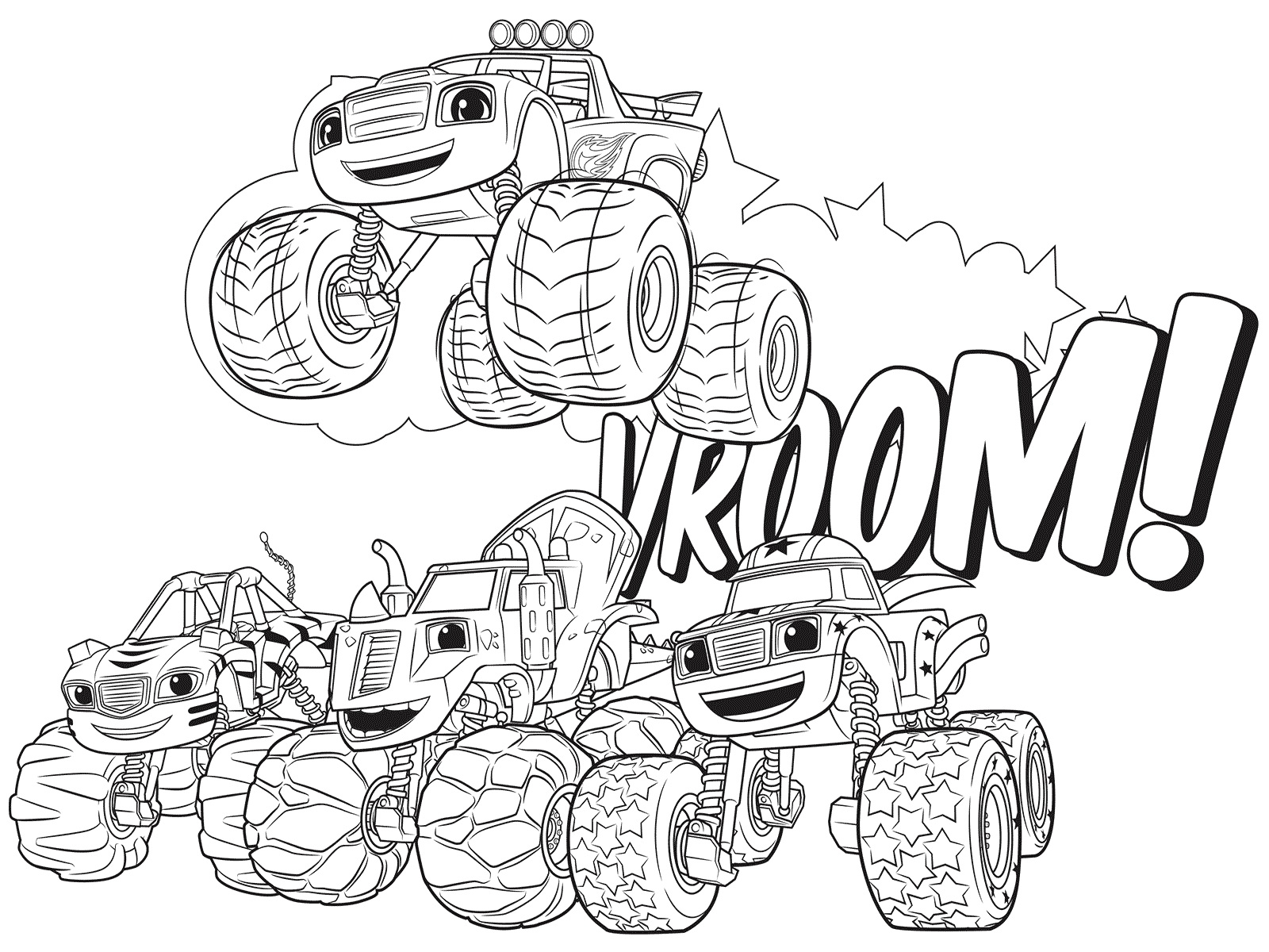 Blaze and the monster machines coloring pages