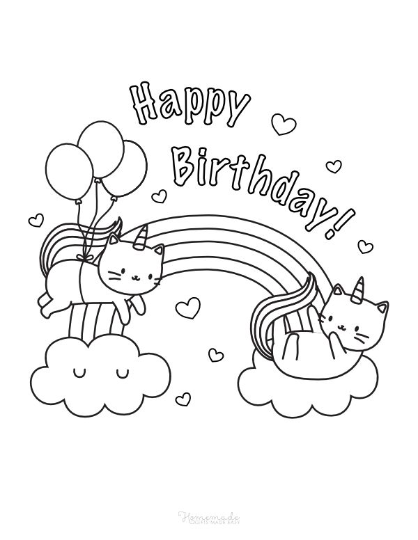 Free happy birthday coloring pages for kids happy birthday coloring pages birthday coloring pages happy birthday doodles