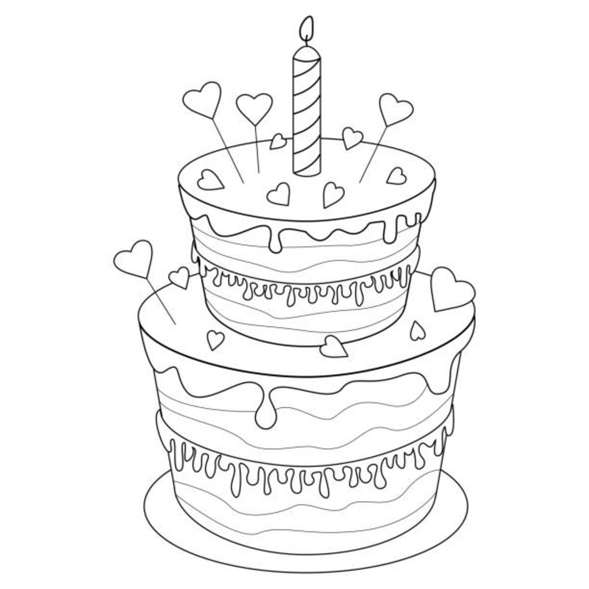 Printable birthday cards to color