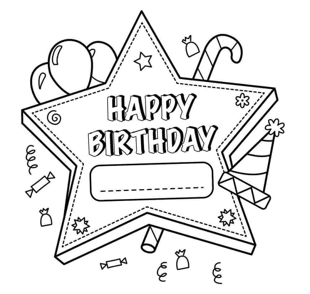 Happy birthday pages â printable pages