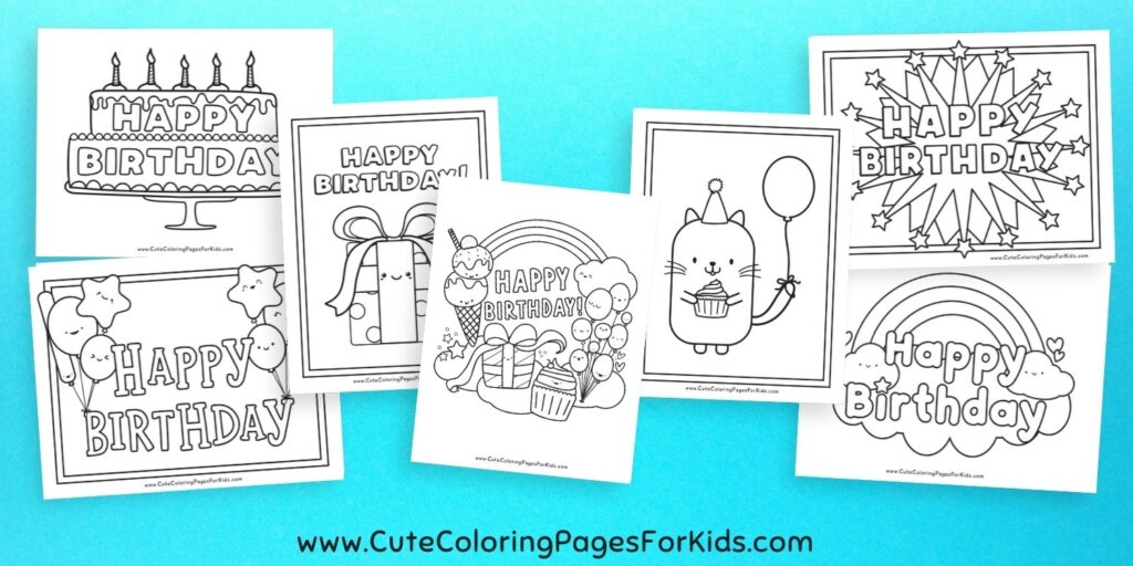 Free printable birthday coloring pages