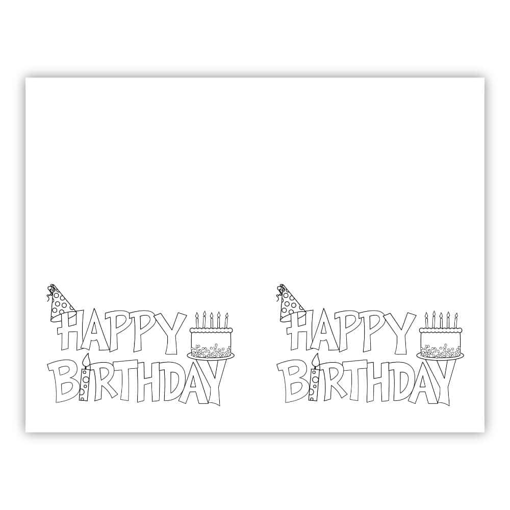 Happy birthday coloring cards