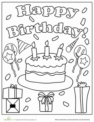 Birthday s worksheet education birthday coloring pages happy birthday coloring pages coloring pages