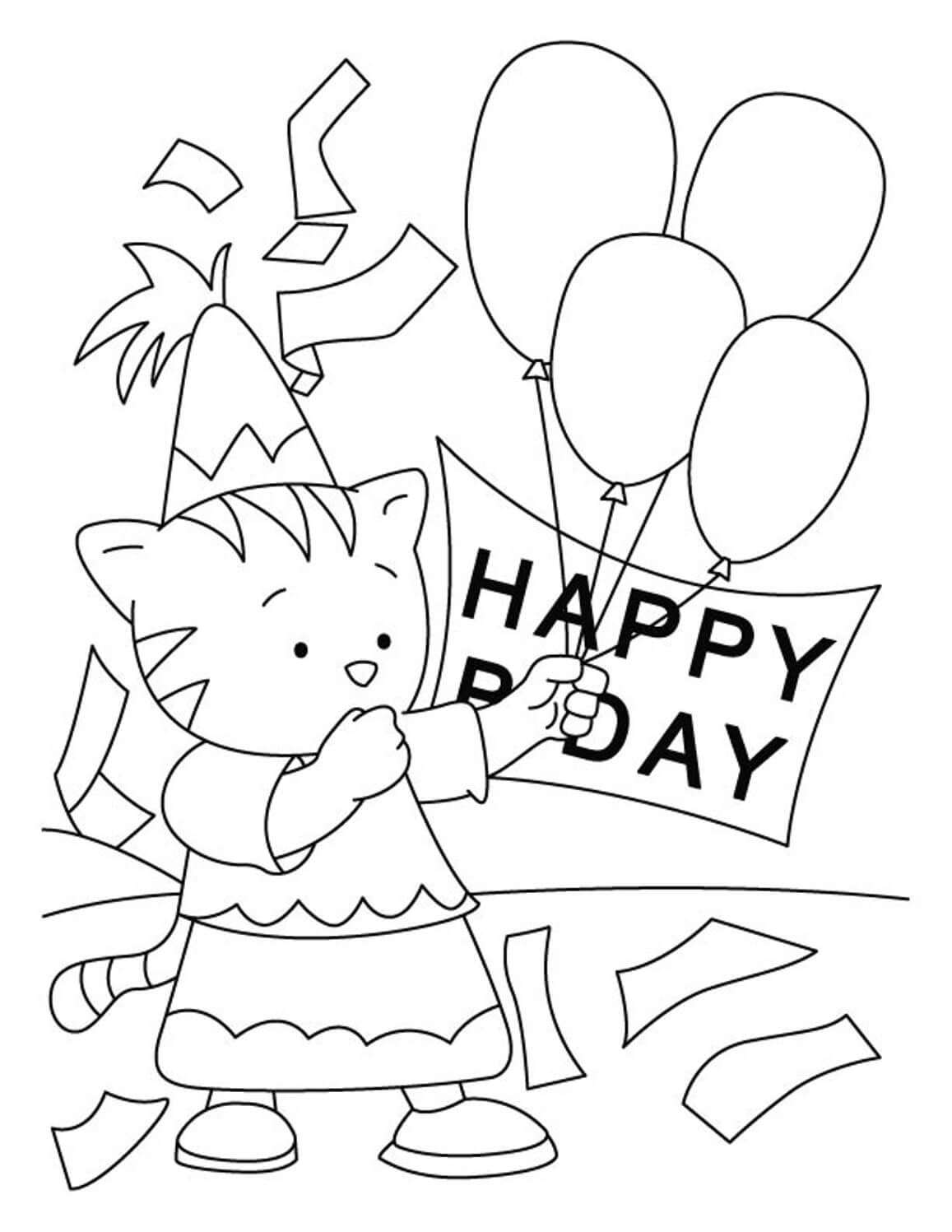 Happy birthday pages â printable pages