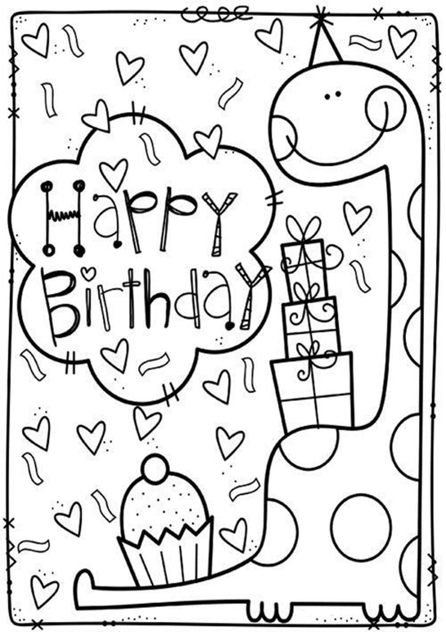 Free easy to print happy birthday coloring pages birthday coloring pages happy birthday coloring pages kindergarten coloring pages