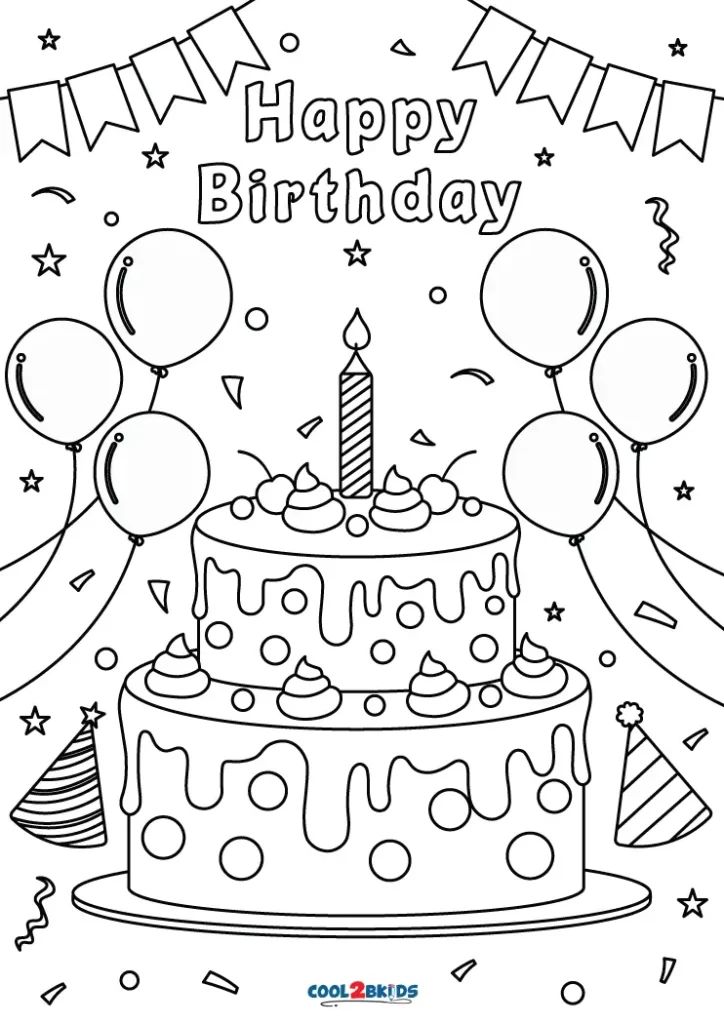 Free printable happy birthday coloring pages for kids happy birthday coloring pages birthday coloring pages happy birthday drawings