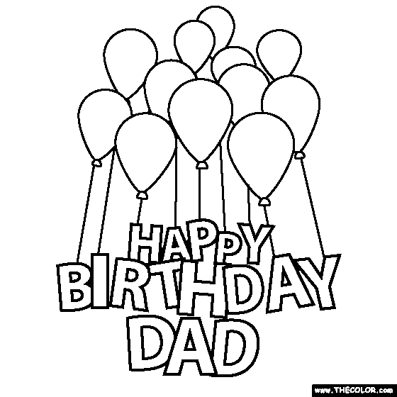 Birthday online coloring pages