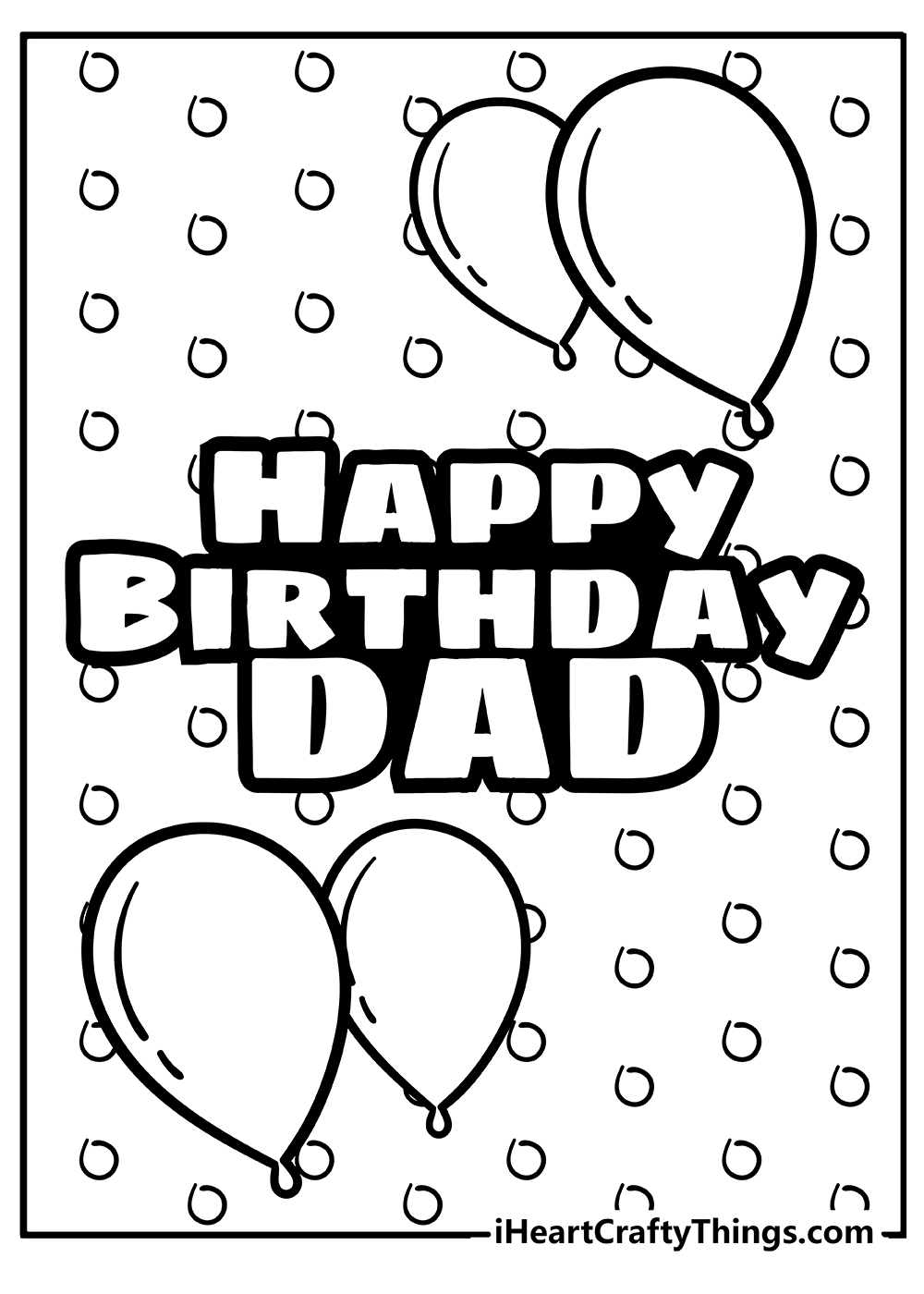 Happy birthday dad coloring pages free printables