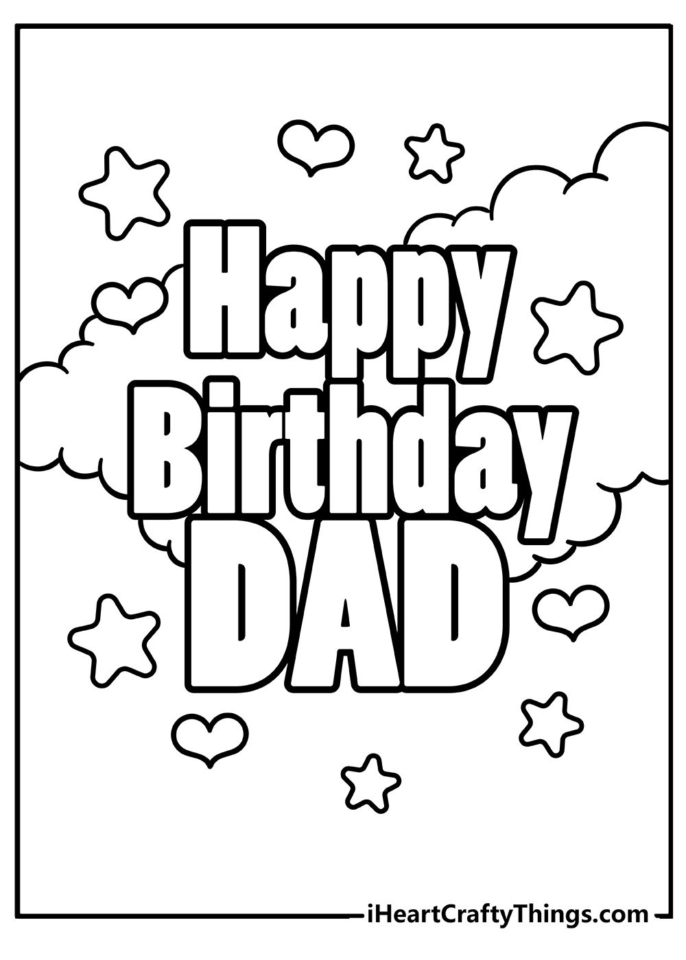 Happy birthday dad coloring pages happy birthday dad happy birthday dad cards dad birthday