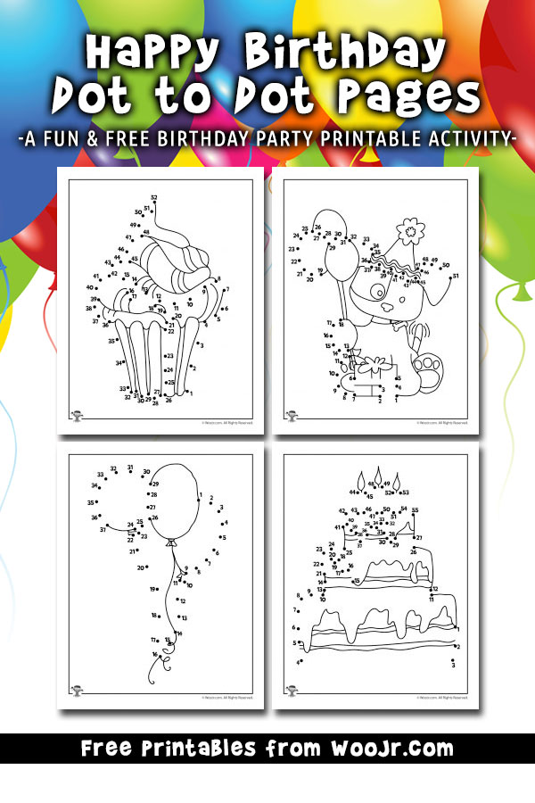 Happy birthday dot to dot pages woo jr kids activities childrens publishing