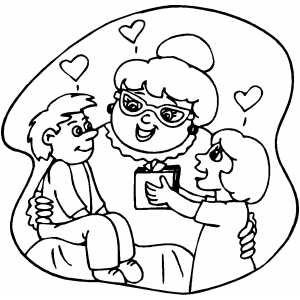 Grandma birthday coloring page