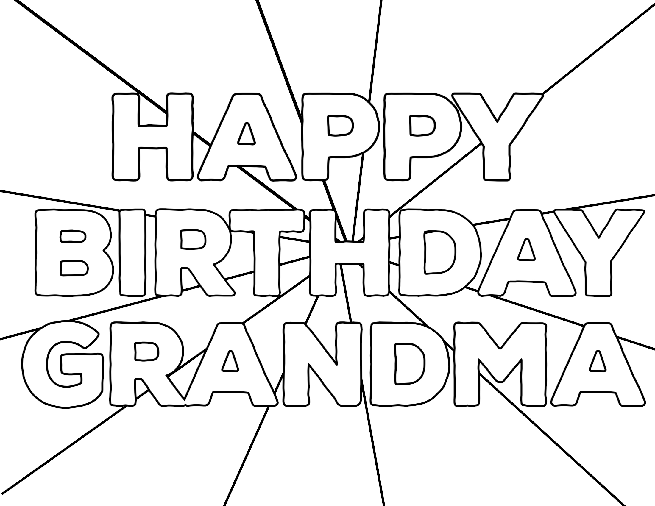 Coloring pages coloring pages printable coloring happy birthday cards grandma